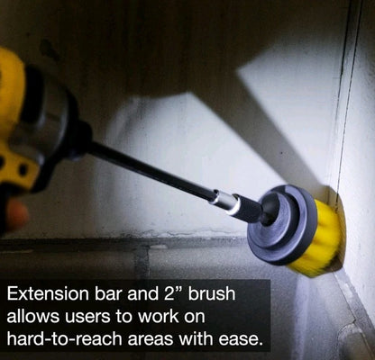 Drill Brush Attachment Set Of 9 Power Scrubber Brush For Cleaning  Bathroom Tile