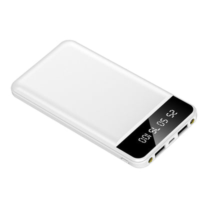 10000mAh Power Bank Dual USB Slim External Battery Pack Charger with LCD Display