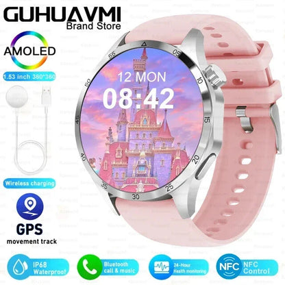 Fitness Tracker NFC Smartwatch Waterproof GPS Heart Rate Bluetooth Call Android