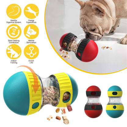 Food Dispensing Dog Toy Tumbler Leaky Food Ball Puzzle Toys Interactive Slowly F