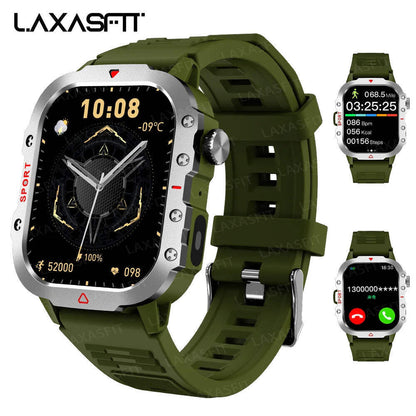 LAXASFIT Men's Smart Sports Watch – 1.71" HD Display, Bluetooth Calling, Blood O