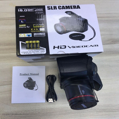 Black Digital Camera 3.0 Inch TFT LCD Screen 16X Zoom HD 16MP Anti-Shake Mic New