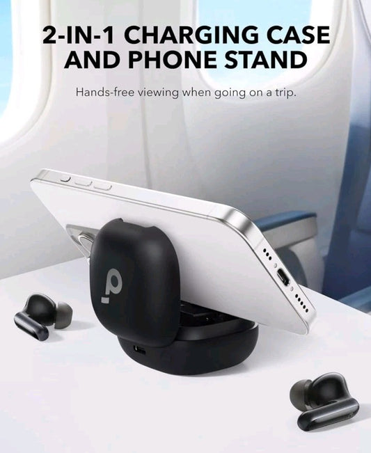Soundcore P40i Wireless Earbuds Noise Cancelling 2-in-1 Phone Stand Case