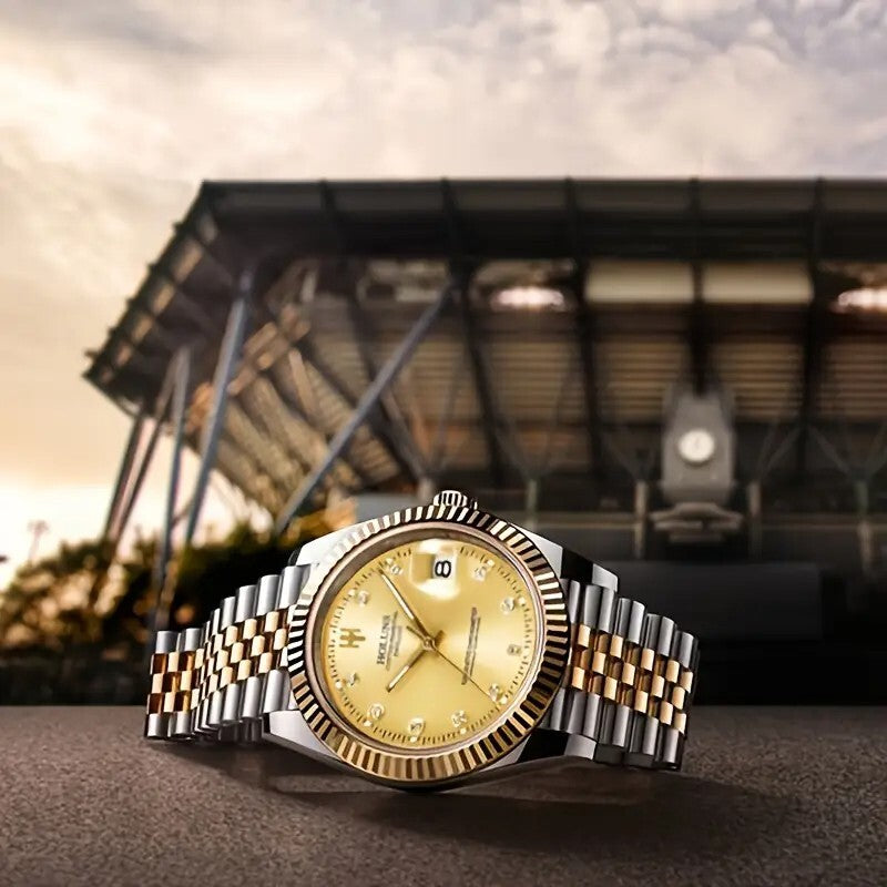 HOLUNS Watch Waterproof AUTOMATIC MECHANICAL BLACK & GOLD
