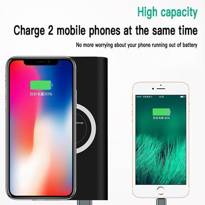 Power Bank 10000MAH Wireless Fast Charging USB Charger High Capacity External