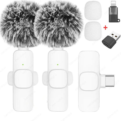 New Wireless Lavalier Microphone Portable Audio Video Recording Mini Microphone