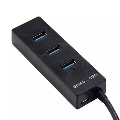 4-Port USB 3.0 Hub Splitter Multi Adapter High Speed For PC Mac Desktop Laptop