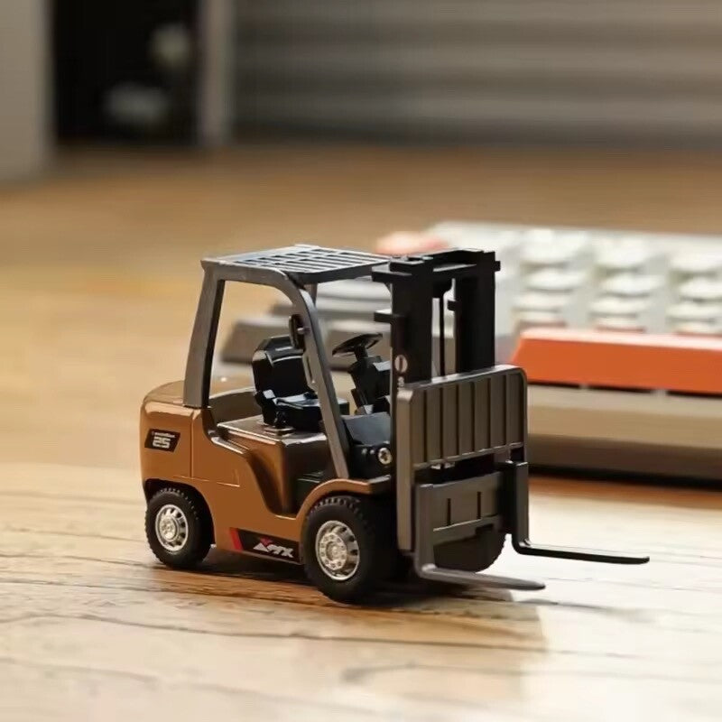 1/64 Remote-Controlled Alloy Tabletop Forklift Engineering RC Vehicle