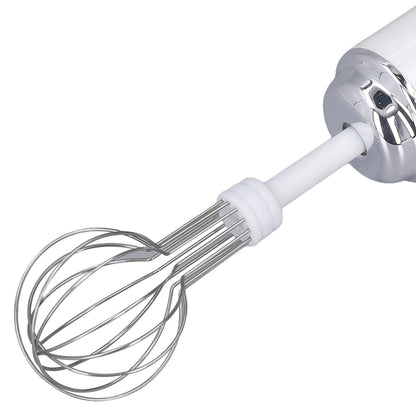 (White)Electric Cordless Hand Mixer Handheld Egg Whisk AN