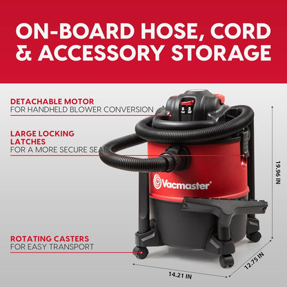 6-Gallon* Wet/Dry Vacuum with Detachable Blower – VBVB611PF 1101