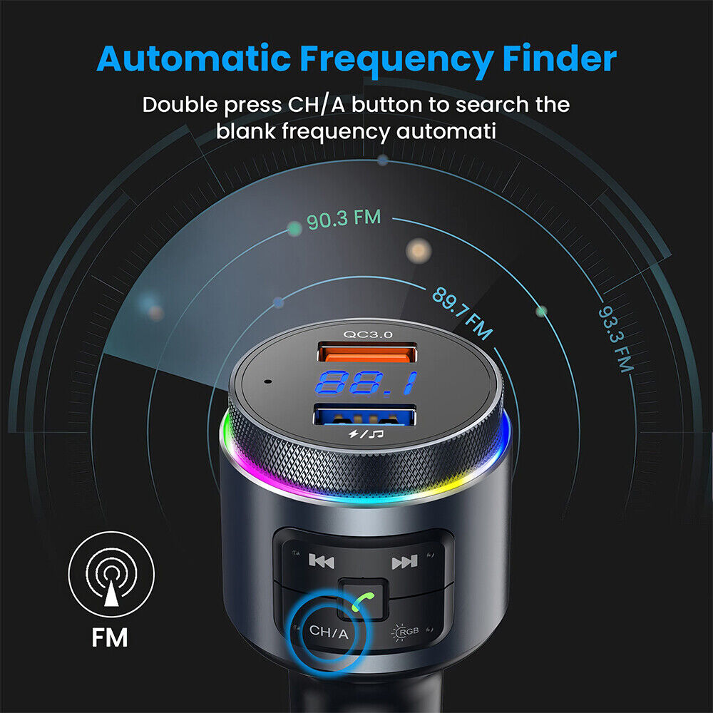Bluetooth Car FM Transmitter MP3 Player Radio Wireless Adapter Kit 2 USB Charger