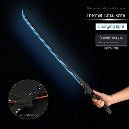 DIY Cyberpunk 2077 Thermal Katana Samurai Blade Functional LED 80cm Cool Prop