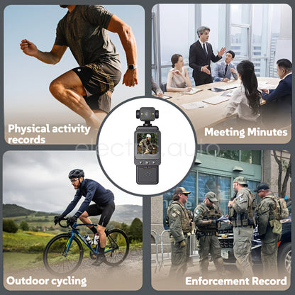 WiFi Camera with Screen 360° Rotatable Lens 1080P HD Photo Video Audio Recorder