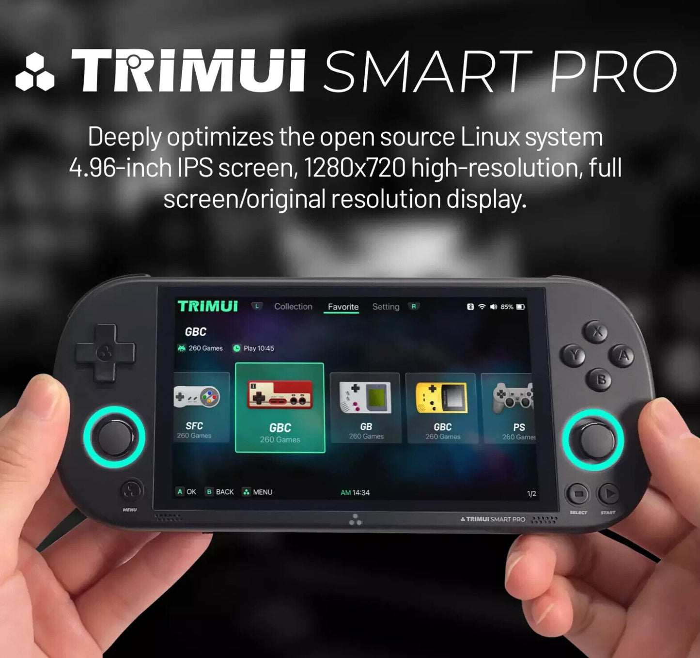 Trimui Smart Pro - Linux Retro Game Handheld Console  128GB Card Choose Console
