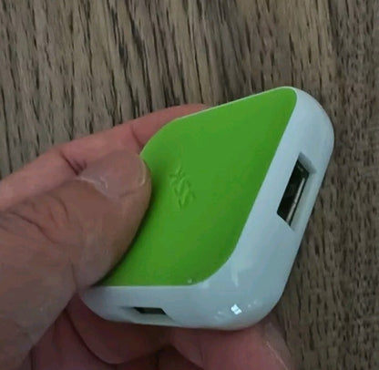 White Green 4 Port USB 2.0 Port Charging Data Sync for PC Mac