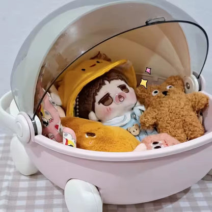 Labubu Baby Stroller Storage Box and Doll Cradle Furniture Accessories