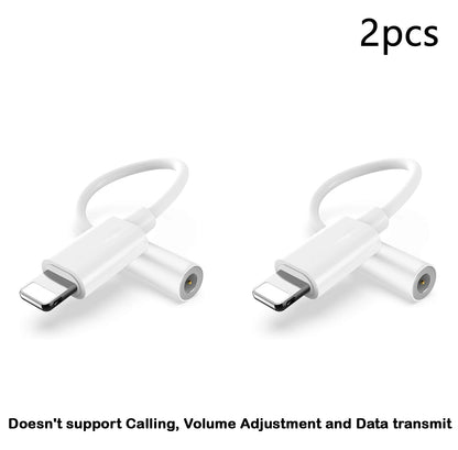 1-3PCS For iPhone Headphone Adapter Jack 8Pin to 3.5mm Aux Cord Dongle Converter
