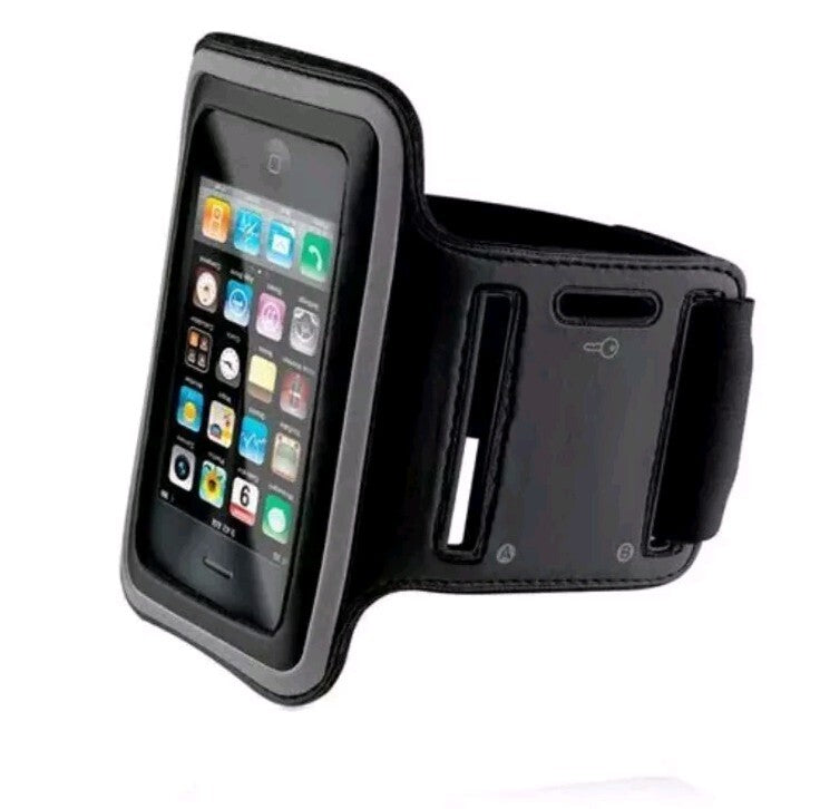 BLACK ADJUSTABLE NEOPRENE GYM Jogging STRAP ARM BAND For iPhone Android