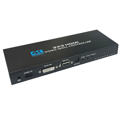 3X3 Video Wall Controller Processor 4K 30Hz DVI HDMI 1X9 Screen Splitter 13 Mode