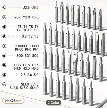 46-in-1 Small Precision Electric Screwdriver, Silent, Durable, Long-lasting Gray
