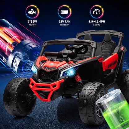 Can-Am Licensed 12V Ride on UTV Car for Kids Electric Fun Toys 4WD Off-Road Quad