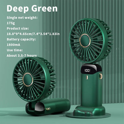 Portable Handheld Personal MINI face Fan 5Speeds Rechargeable Folding For Travel