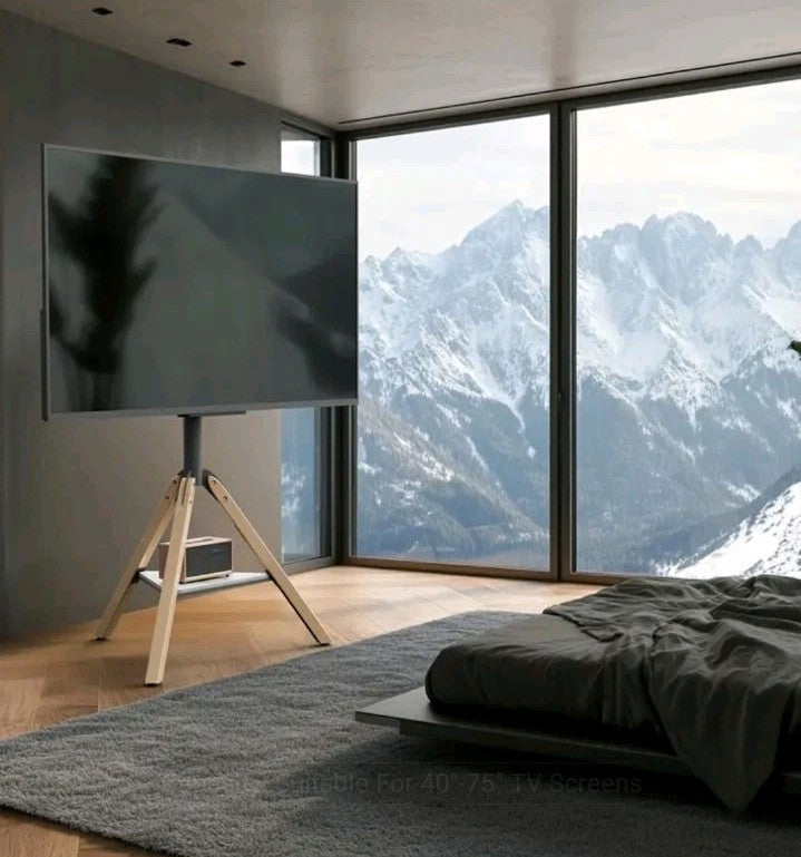 Tripod TV Stand for 40-75” LED LCD Flat Screen Height Adjustable Floor TV Stand