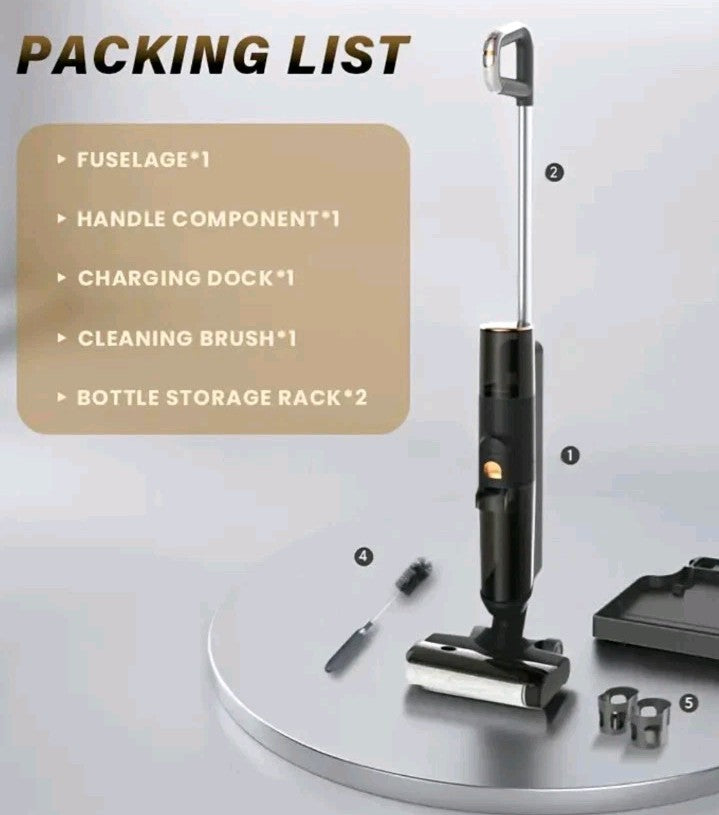 TurboClean Cordless Hard Floor Cleaner Mop and Wet/Dry Vacuum