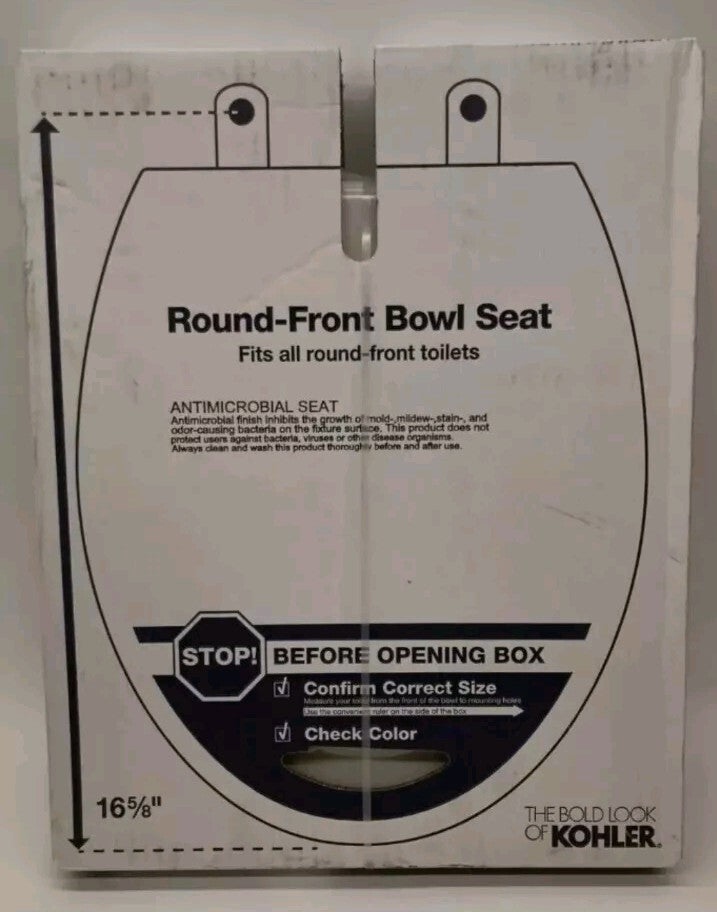 KOHLER Toilet Seat 20111-0  Grip Tight Brevia QC PB Round Front