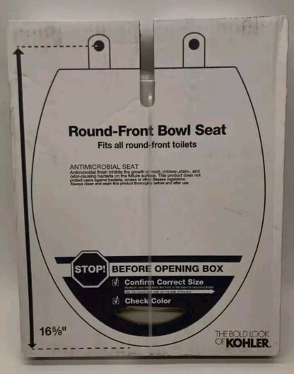 KOHLER Toilet Seat 20111-0  Grip Tight Brevia QC PB Round Front