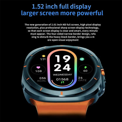 KESHUYOU 2025 New Bluetooth Talk Smart Watch 1.52 inch HD Games Health Android