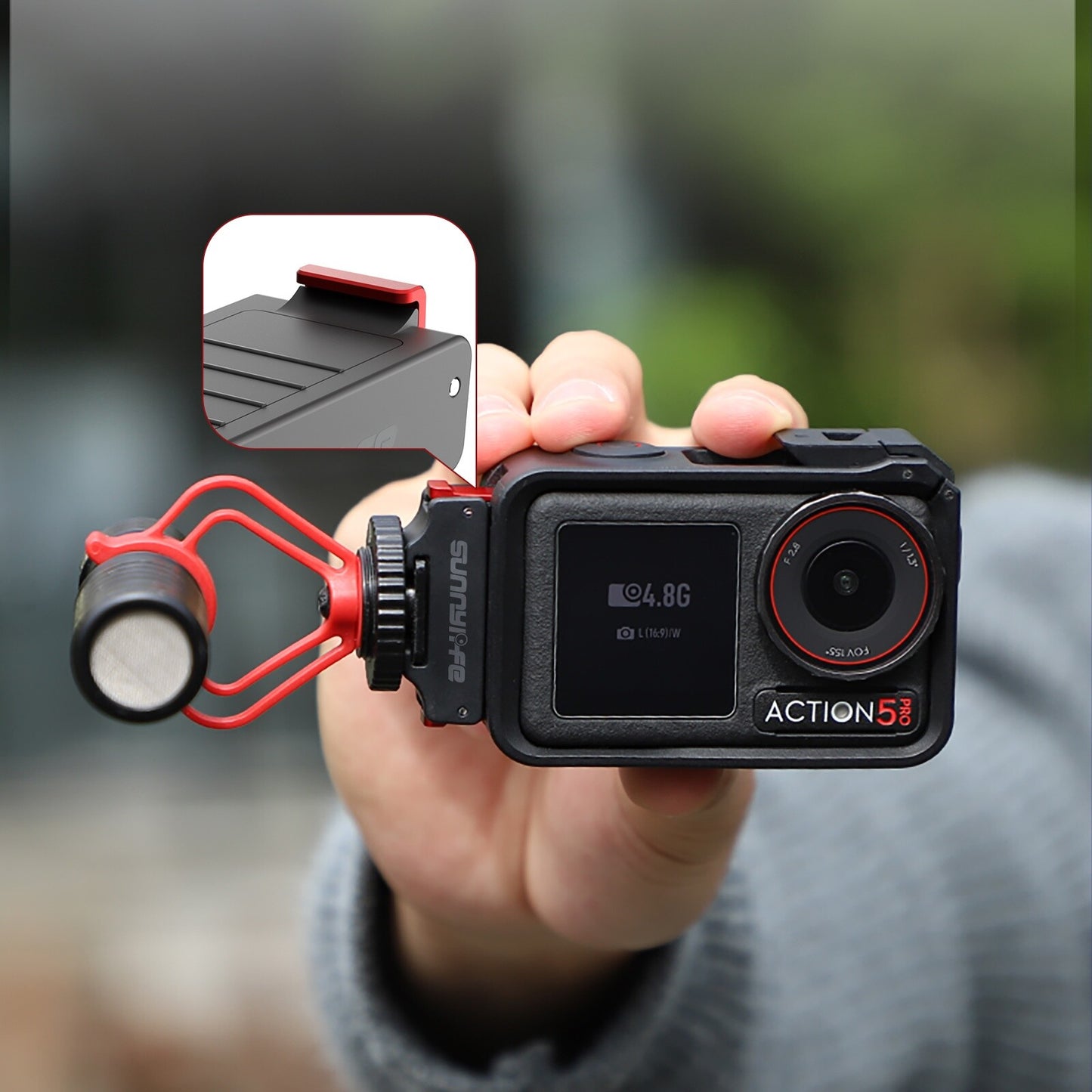 Magnetic Quick-Release Cold Shoe Adapter for DJI OSMO ACTION 5 PRO/4/3 Portable