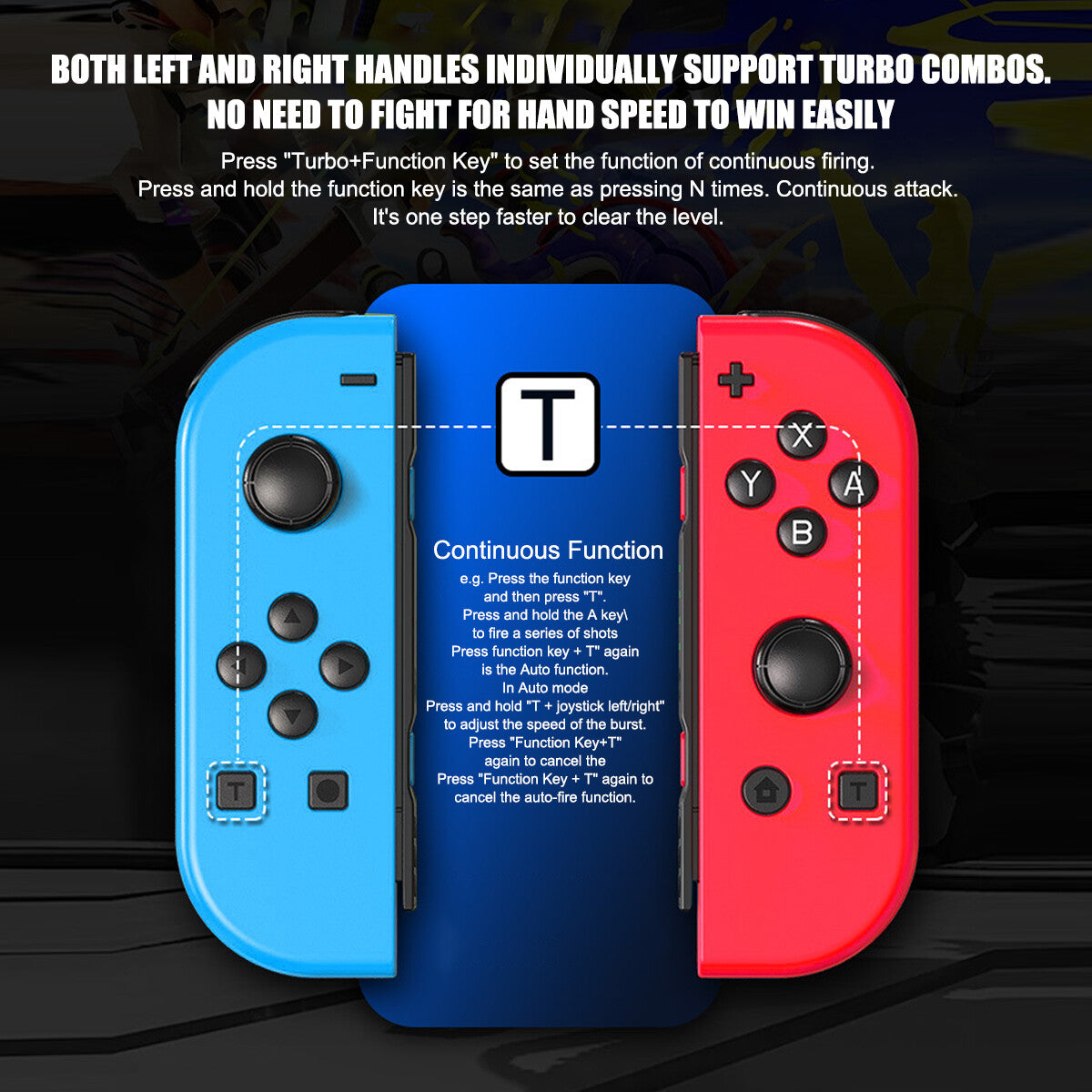 For Nintendo Switch Joy-con-Controller Left w/ Right Wireless Gamepad 1-Pair