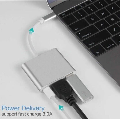 USB-C Type C HDMI Adapter Cable Converter Hub for Macbook Android Phone HDTV TV