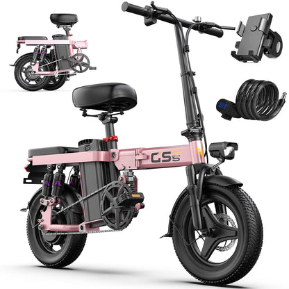 GS5 Folding Electric Bike for Adults 740W 19MPH Electric Bicycle Commuter Ebike