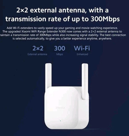 Xiaomi WiFi Range Extender N300 2.4GHz 300Mbps Signal Booster Wireless Repeater