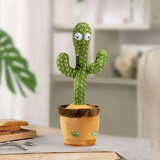 Dancing Cactus Repeat Talk Sing Glow Interactive Plush Toy for Kids | USB | USA