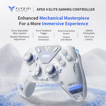 FLYDIGI APEX 4 Wireless Gamepad White Gaming Controller for PC/Switch 2/Android