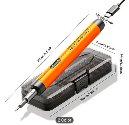 46-in-1 Small Precision Electric Screwdriver, Silent, Durable,  Orange