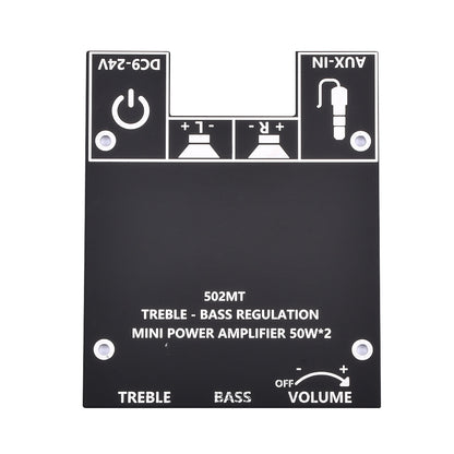 ZK-502MT 50W*2 Bluetooth 5.2 Audio Amplifier Board Module Tone Adjustable DIY.