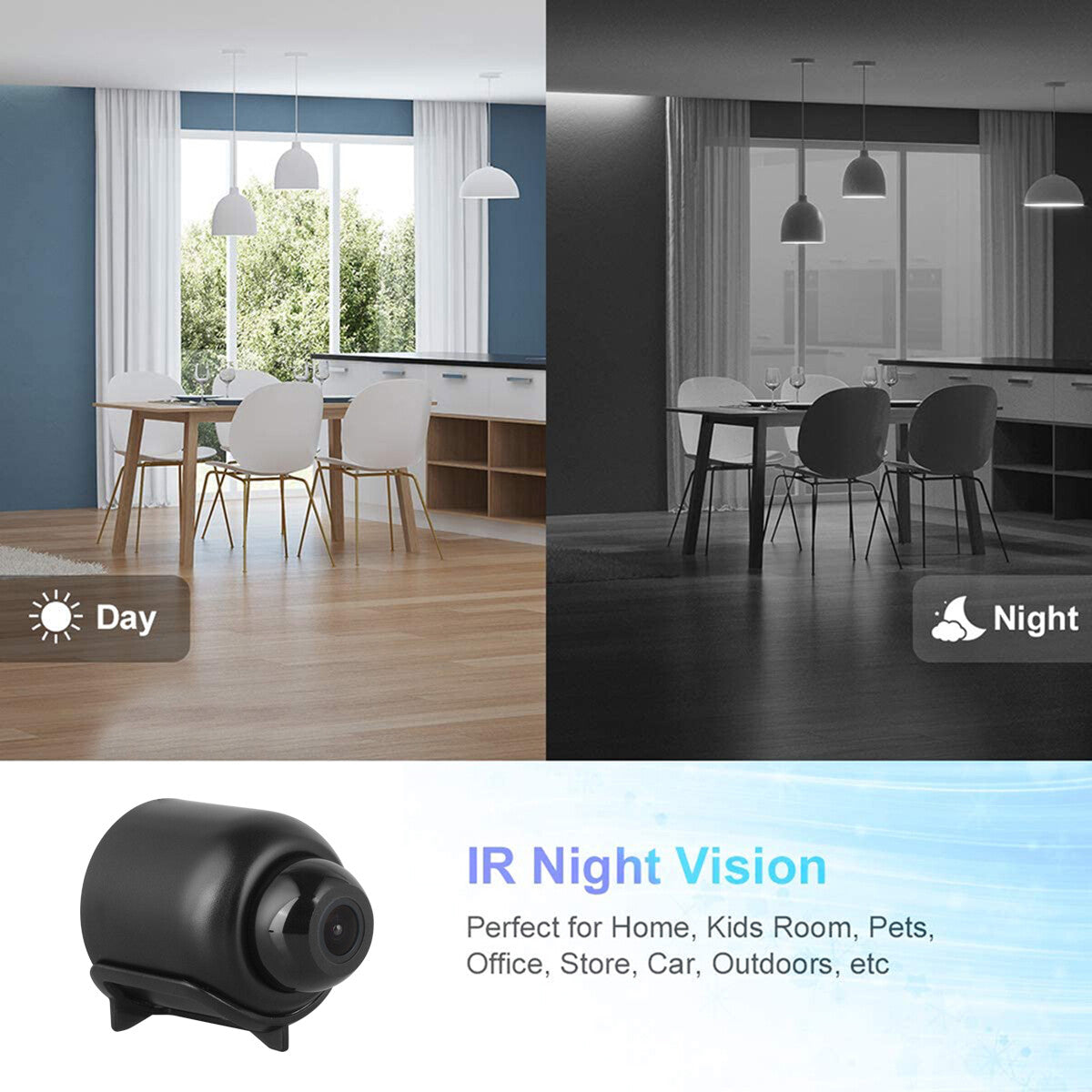 1080P Mini Camara Oculta Espia De Seguridad WiFi Inalambrica Con Audio y Video