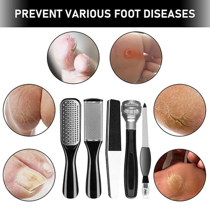 Pedicure Kit Set 23 in 1 Stainless Steel Foot Rasp Peel Callus Dead Skin Remover