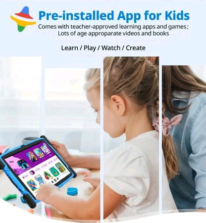 Kids Tablet, 10 Inch Tablet for Kids Android 13, 4GB+64GB/1 TB Expansion, Blue