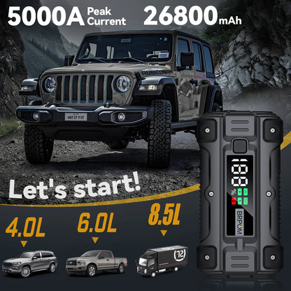 Car Jump Starter 3000A/4000A/5000A Battery Charger Emergency Power Bank Booster