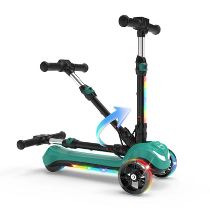Folding Electric Scooter for Kids Ages 3-12 Bluetooth E-Scooter LED Wheels Gift