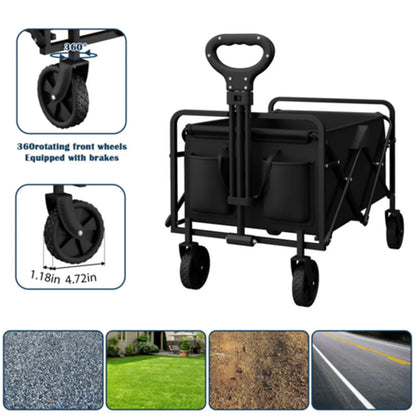 Foldable Garden Wagon Cart Portable Camping Trolley ,Outdoor Multi-function