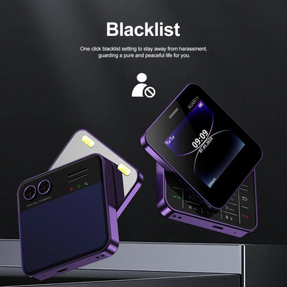 SERVO Rotating Sliding Mini Mobile Phones 2.4“ GSM Blacklist Speed Dail Dual SIM