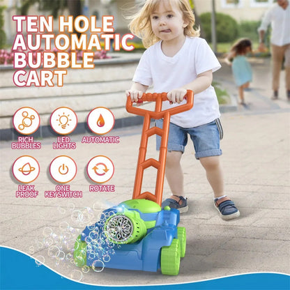 Automatic Lawn Mower Bubble Machine Weeder Soap Maker Blower Baby Activity Walke