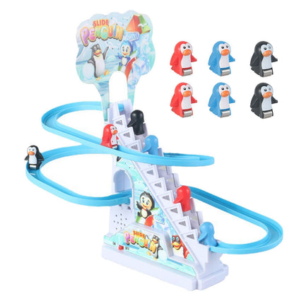 Penguin Climbing Toys Music Electric Race Track Game for Boys Toddlers Kids