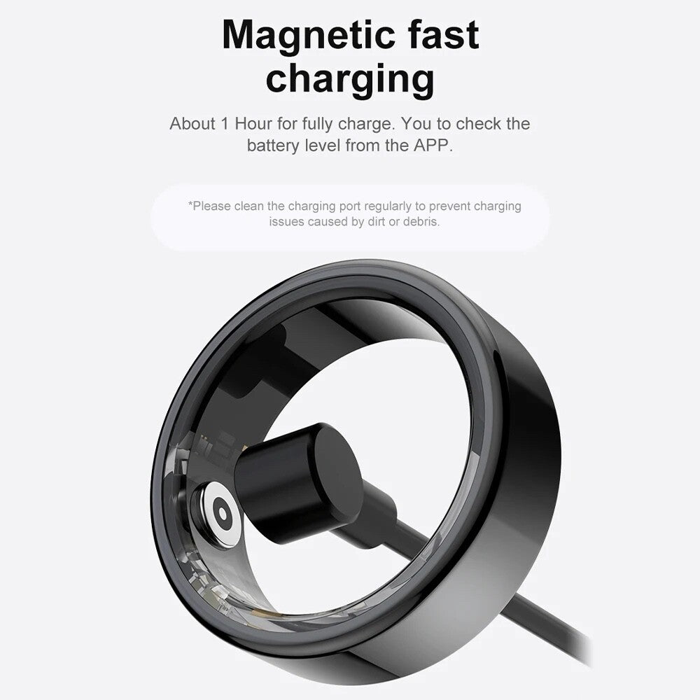 R02 Smart Ring Military Grade Titanium Steel Shell Health Monitoring IP68 &